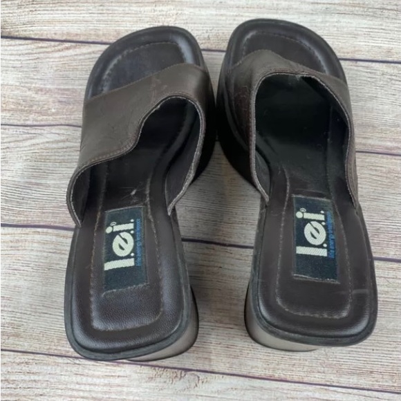 Vintage 90’s Lei platform chunky wedge sandals - Picture 3 of 4